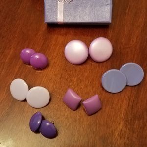 80s button earnings set